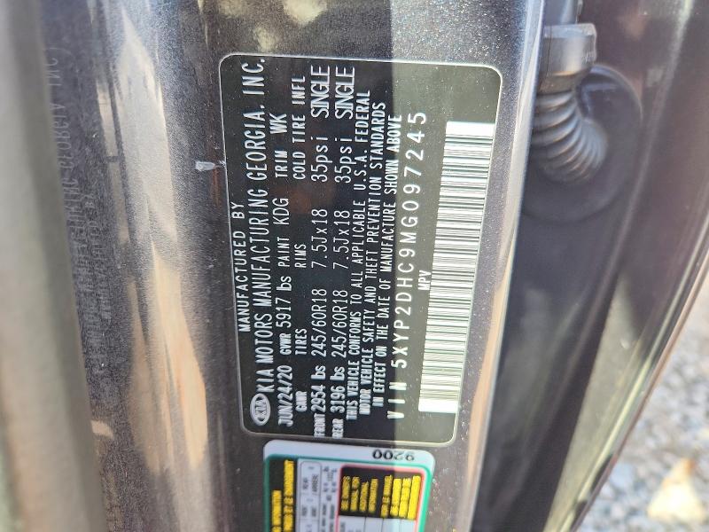 41740896 :رقم المزاد ، 5XYP2DHC9MG097245 vin ، 2021 Kia Telluride مزاد بيع