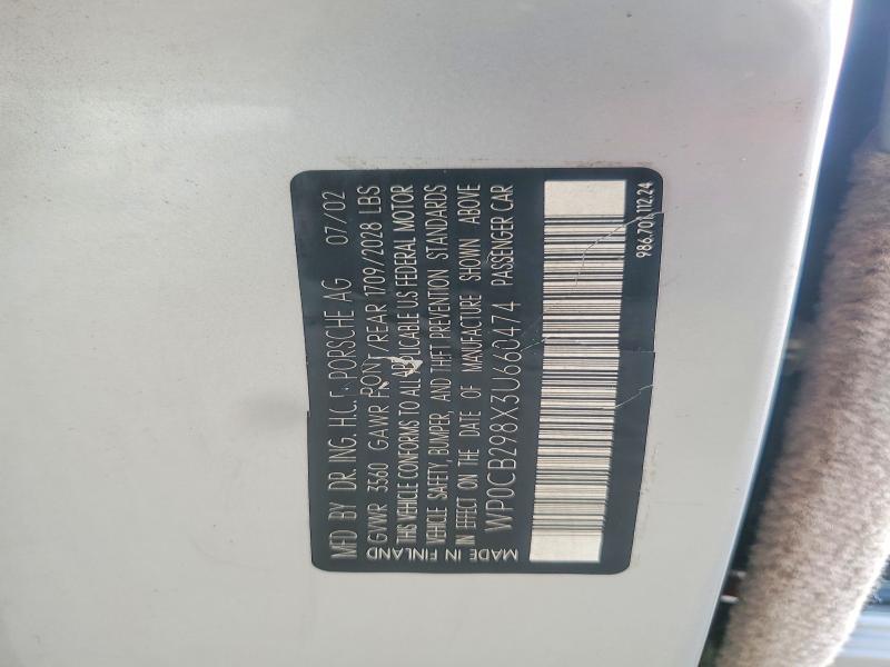 Aukcja sprzedaży 2003 Porsche Boxster, vin: WP0CB298X3U660474, numer aukcji: 79580845