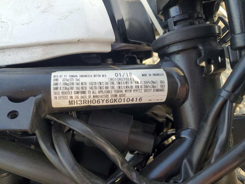 Продаж на аукціоні авто 2016 Yamaha Yzfr3, vin: MH3RH06Y6GK010416, номер лоту: 47618056