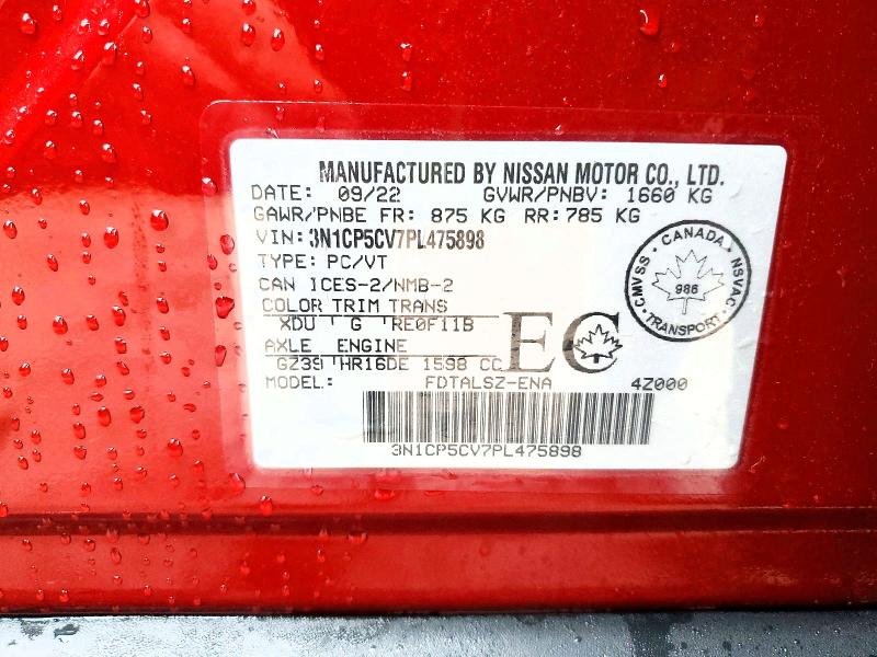 Продаж на аукціоні авто 2023 Nissan Kicks, vin: 3N1CP5CV7PL475898, номер лоту: 41708016
