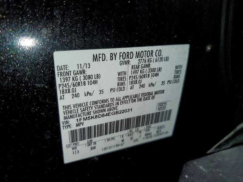 Aukcja sprzedaży 2014 Ford Explorer, vin: 1FM5K8D84EGB22031, numer aukcji: 46703286