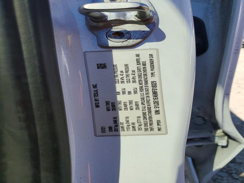 46034136 :رقم المزاد ، 5YJ3E1EA6MF018029 vin ، 2021 Tesla Model 3 مزاد بيع