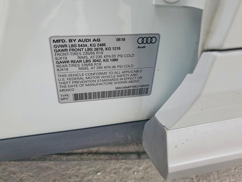 Продажа на аукционе авто 2019 Audi Q5, vin: WA1ANAFY5K2108303, номер лота: 47560526