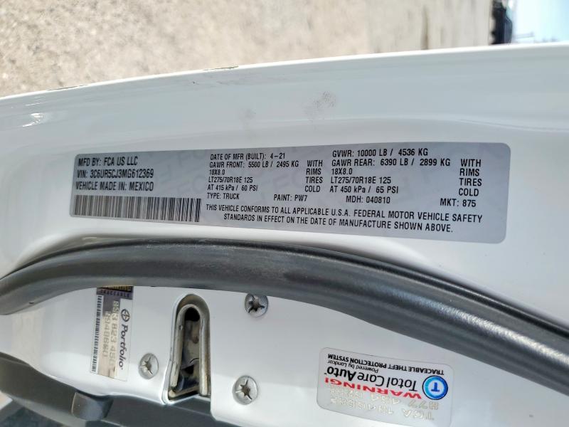 Продажа на аукционе авто 2021 Ram 2500, vin: 3C6UR5CJ3MG612369, номер лота: 41787806