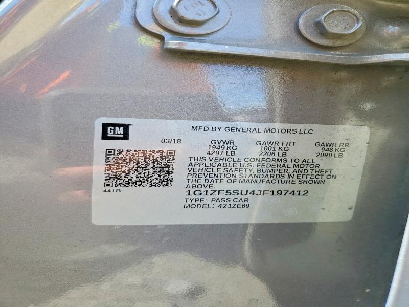 Aukcja sprzedaży 2018 Chevrolet Malibu, vin: 1G1ZF5SU4JF197412, numer aukcji: 45970796