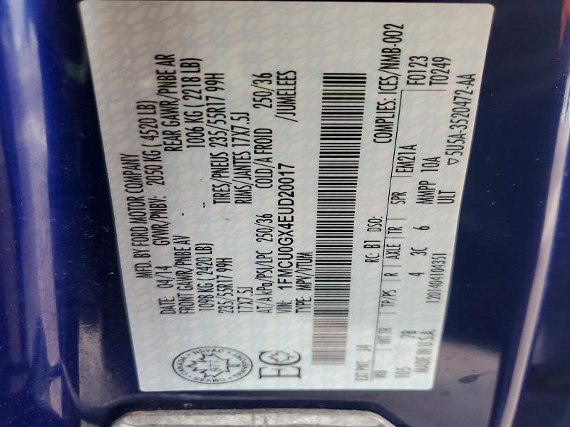 Aukcja sprzedaży 2014 Ford Escape, vin: 1FMCU0GX4EUD20017, numer aukcji: 41933916