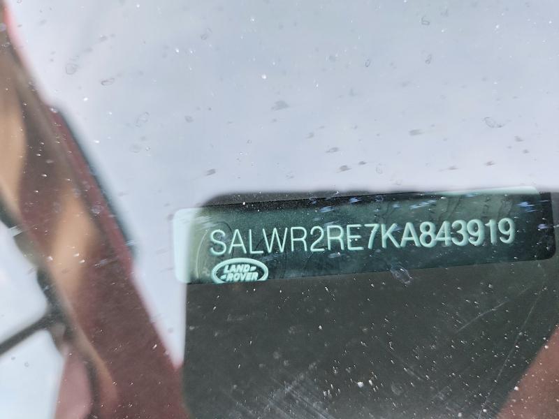 Aukcja sprzedaży 2019 Land Rover Range Rover Sport, vin: SALWR2RE7KA843919, numer aukcji: 46837536