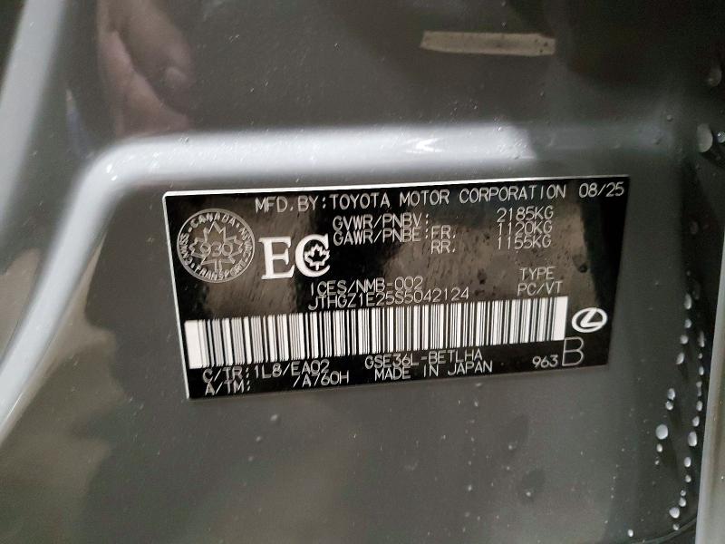 Aukcja sprzedaży 2025 Lexus Is 350, vin: JTHGZ1E25S5042124, numer aukcji: 79598895