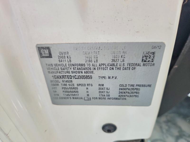 Продажа на аукционе авто 2012 Gmc Acadia, vin: 1GKKRTED1CJ305859, номер лота: 46298506