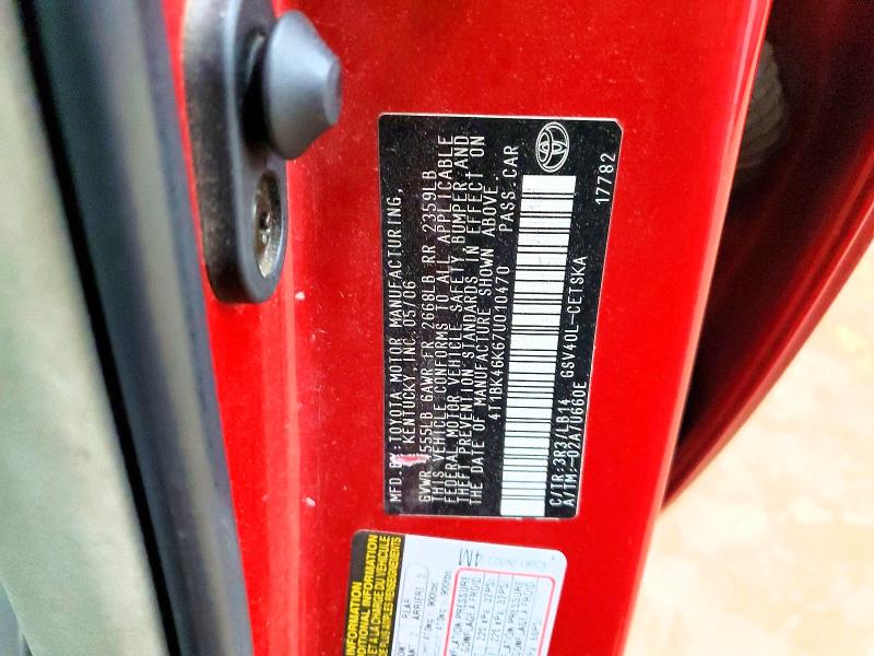Aukcja sprzedaży 2007 Toyota Camry, vin: 4T1BK46K67U010470, numer aukcji: 46449586