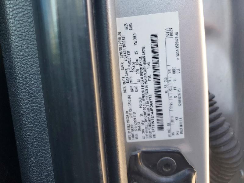 41962146 :رقم المزاد ، 1FTFW1E14JFD60774 vin ، 2018 Ford F150 مزاد بيع