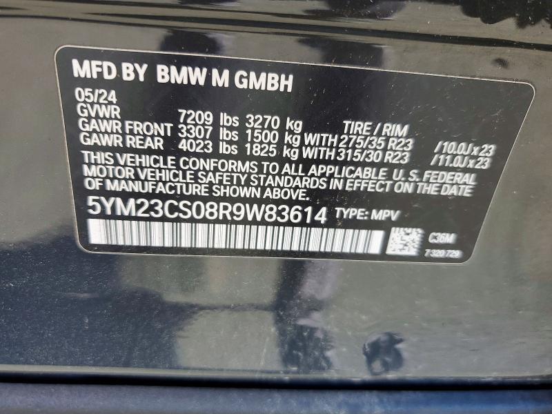 Aukcja sprzedaży 2024 Bmw Xm, vin: 5YM23CS08R9W83614, numer aukcji: 79127485