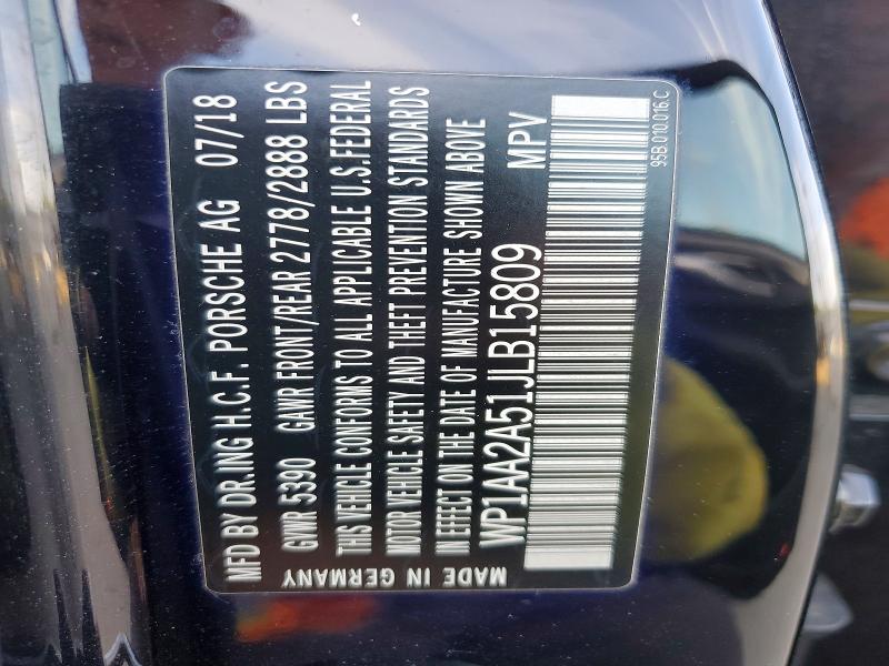 Продаж на аукціоні авто 2018 Porsche Macan, vin: WP1AA2A51JLB15809, номер лоту: 46673146
