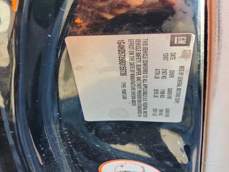 47727856 :رقم المزاد ، 1G4HD57298U158736 vin ، 2008 Buick Lucerne مزاد بيع