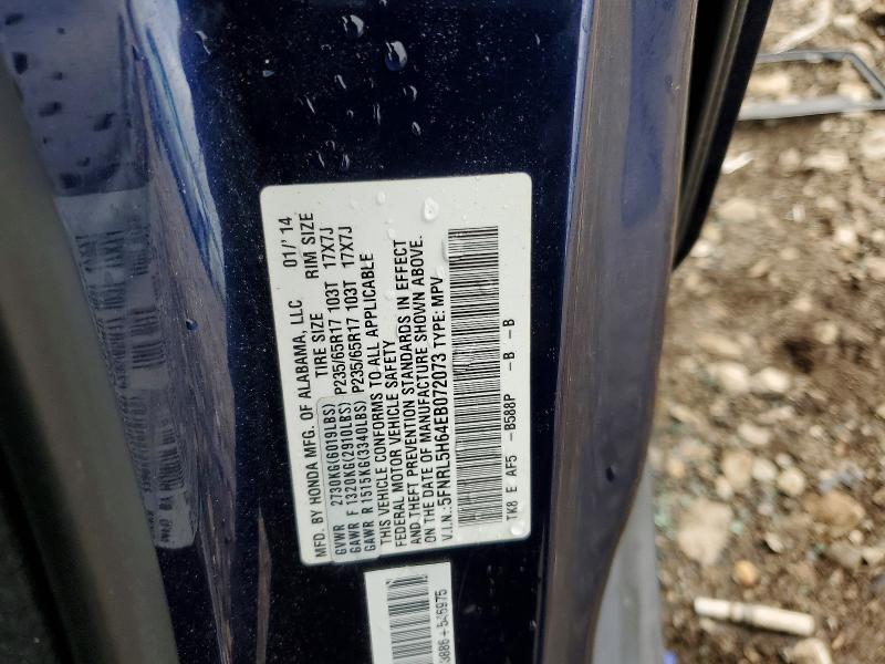 46907726 :رقم المزاد ، 5FNRL5H64EB072073 vin ، 2014 Honda Odyssey مزاد بيع