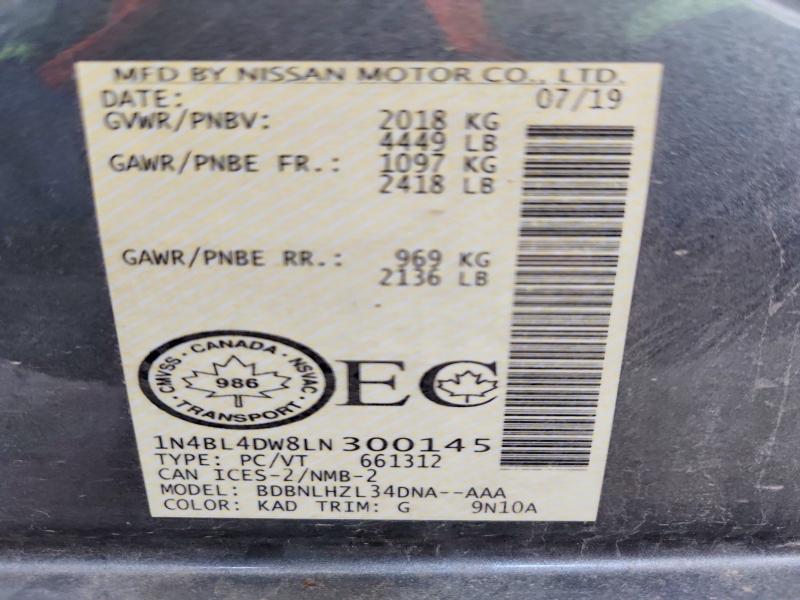 Aukcja sprzedaży 2020 Nissan Altima, vin: 1N4BL4DW8LN300145, numer aukcji: 47225746