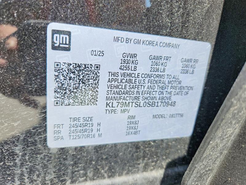 Aukcja sprzedaży 2025 Chevrolet Trailblazer, vin: KL79MTSL0SB170948, numer aukcji: 47748286
