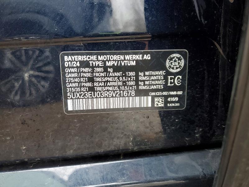 Продажа на аукционе авто 2024 Bmw X5, vin: 5UX23EU03R9V21678, номер лота: 45769226