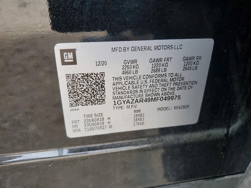 Aukcja sprzedaży 2021 Cadillac Xt4, vin: 1GYAZAR49MF049975, numer aukcji: 47216616