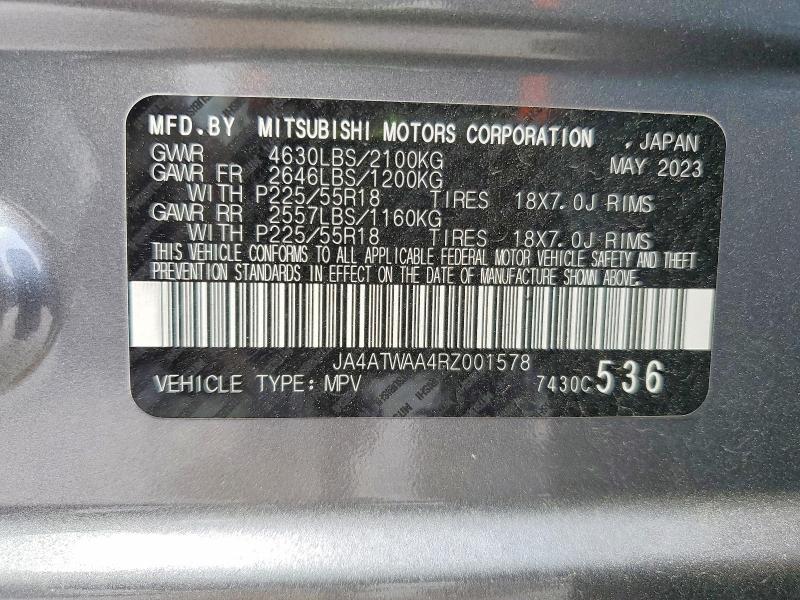 Продаж на аукціоні авто 2024 Mitsubishi Eclipse Cross, vin: JA4ATWAA4RZ001578, номер лоту: 47876166
