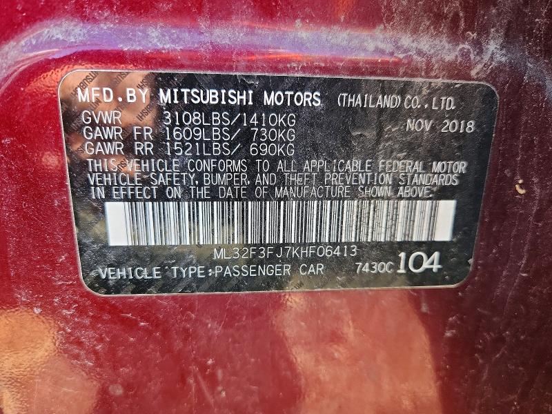 Продажа на аукционе авто 2019 Mitsubishi Mirage, vin: ML32F3FJ7KHF06413, номер лота: 45900916
