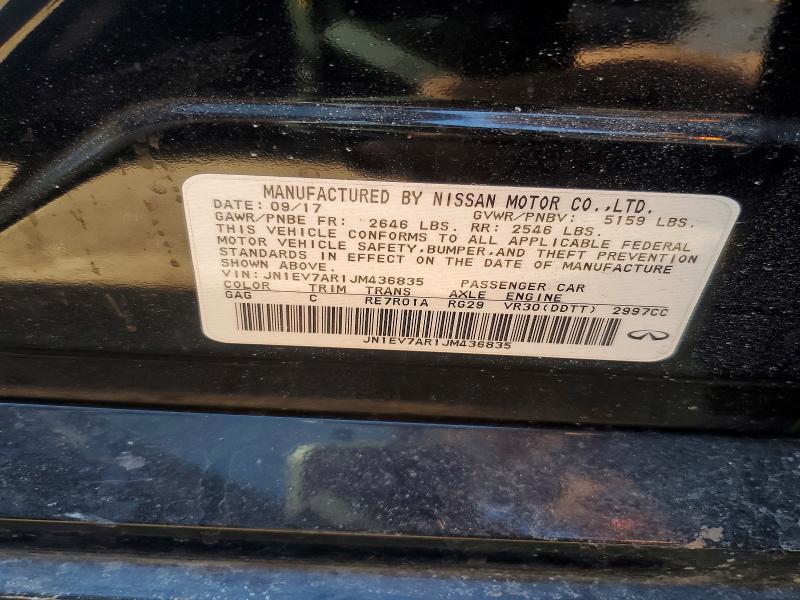 Aukcja sprzedaży 2018 Infiniti Q50, vin: JN1EV7AR1JM436835, numer aukcji: 78251305