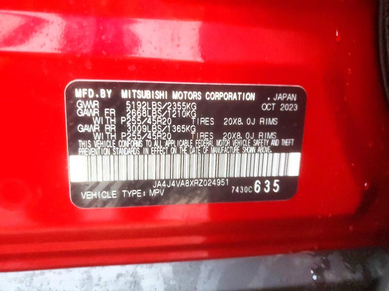 Aukcja sprzedaży 2024 Mitsubishi Outlander, vin: JA4J4VA8XRZ024951, numer aukcji: 46428666