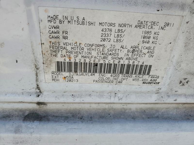 Aukcja sprzedaży 2012 Mitsubishi Galant, vin: 4A32B2FF5CE013874, numer aukcji: 79416075