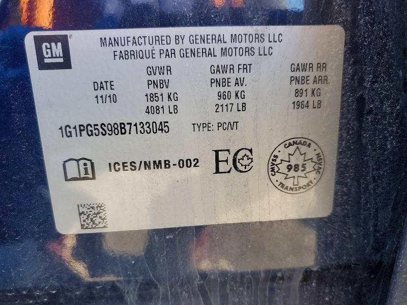 Продажа на аукционе авто 2011 Chevrolet Cruze, vin: 1G1PG5S98B7133045, номер лота: 41878176
