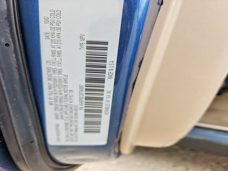 2008 Subaru Outback მანქანა იყიდება აუქციონზე, vin: 4S4BP62C287340067, აუქციონის ნომერი: 46567536
