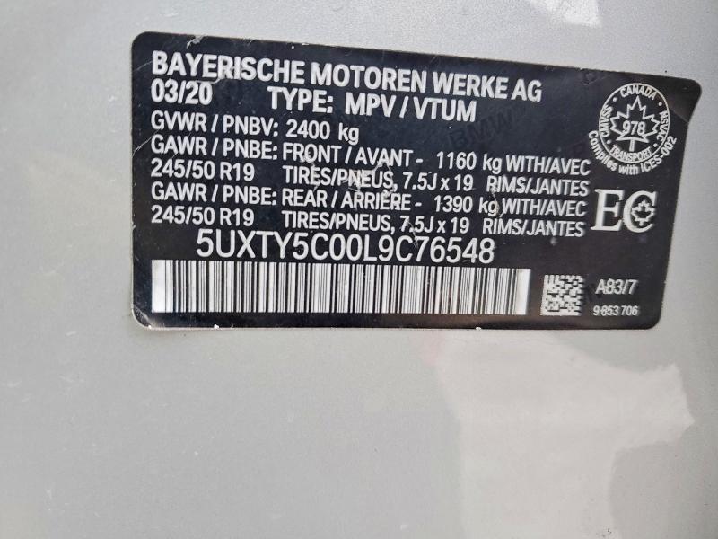 Продажа на аукционе авто 2020 Bmw X3, vin: 5UXTY5C00L9C76548, номер лота: 79948785