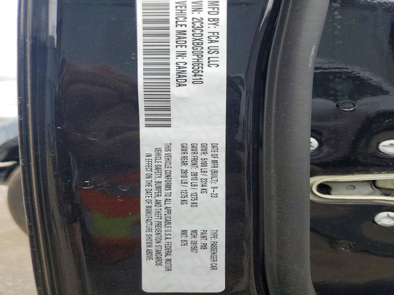 2023 Dodge Charger მანქანა იყიდება აუქციონზე, vin: 2C3CDXBG0PH656410, აუქციონის ნომერი: 79662145