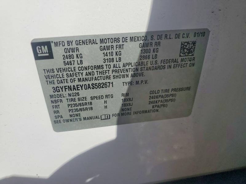 Aukcja sprzedaży 2010 Cadillac Srx, vin: 3GYFNAEY0AS582671, numer aukcji: 41978316