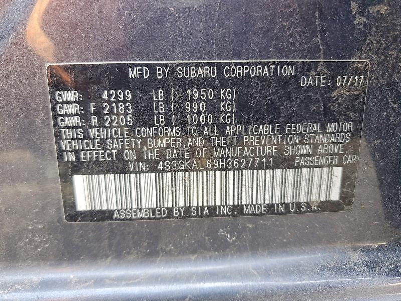 Продажа на аукционе авто 2017 Subaru Impreza, vin: 4S3GKAL69H3627711, номер лота: 48124326
