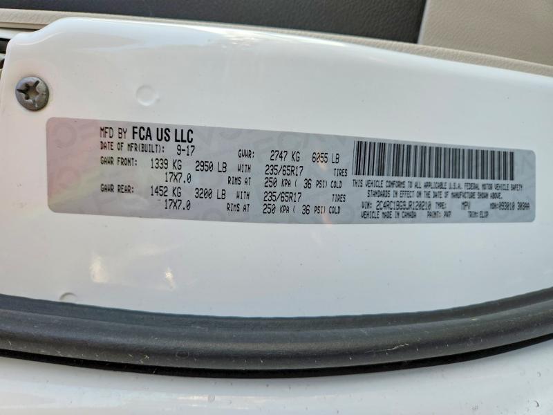 Продажа на аукционе авто 2018 Chrysler Pacifica, vin: 2C4RC1BG9JR120210, номер лота: 46497136