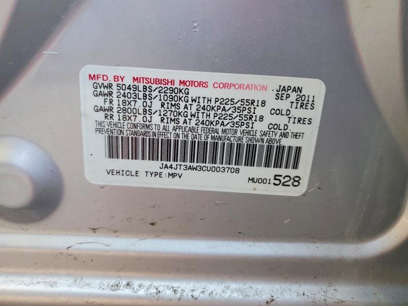 Aukcja sprzedaży 2012 Mitsubishi Outlander, vin: JA4JT3AW3CU003708, numer aukcji: 41932896