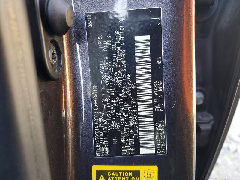 Aukcja sprzedaży 2010 Lexus Rx 450h, vin: JTJBC1BA9A2414182, numer aukcji: 48019416