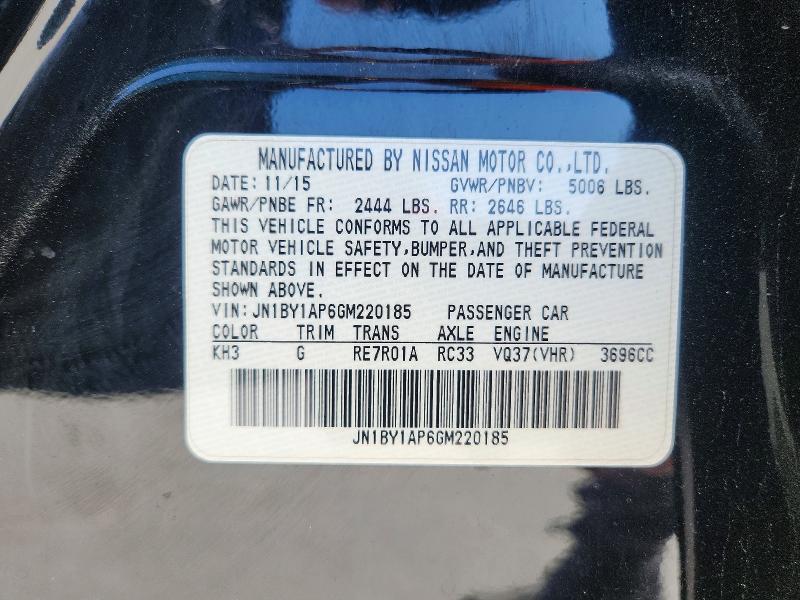 Aukcja sprzedaży 2016 Infiniti Q70, vin: JN1BY1AP6GM220185, numer aukcji: 46575966
