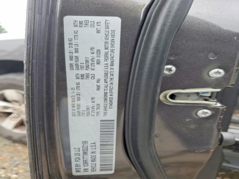 2021 Ram 1500 Classic მანქანა იყიდება აუქციონზე, vin: 1C6RR7TT9MS522199, აუქციონის ნომერი: 45480796