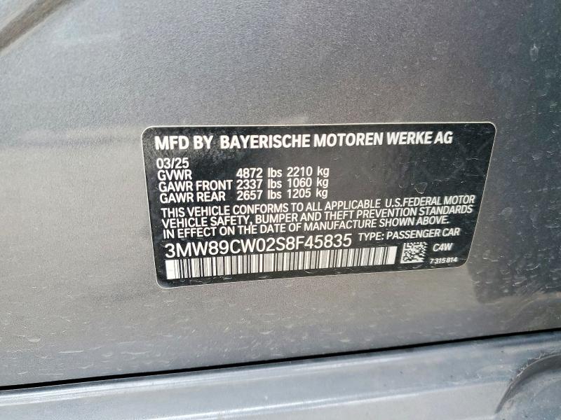 Продаж на аукціоні авто 2025 Bmw 330xi, vin: 3MW89CW02S8F45835, номер лоту: 46412186