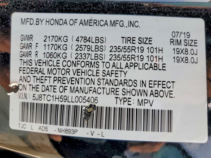 Продаж на аукціоні авто 2020 Acura Rdx, vin: 5J8TC1H59LL005406, номер лоту: 41647746