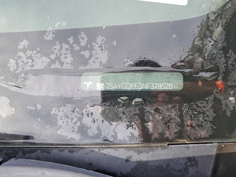 79301325 :رقم المزاد ، 7SAYGDEE3NF378528 vin ، 2022 Tesla Model Y مزاد بيع