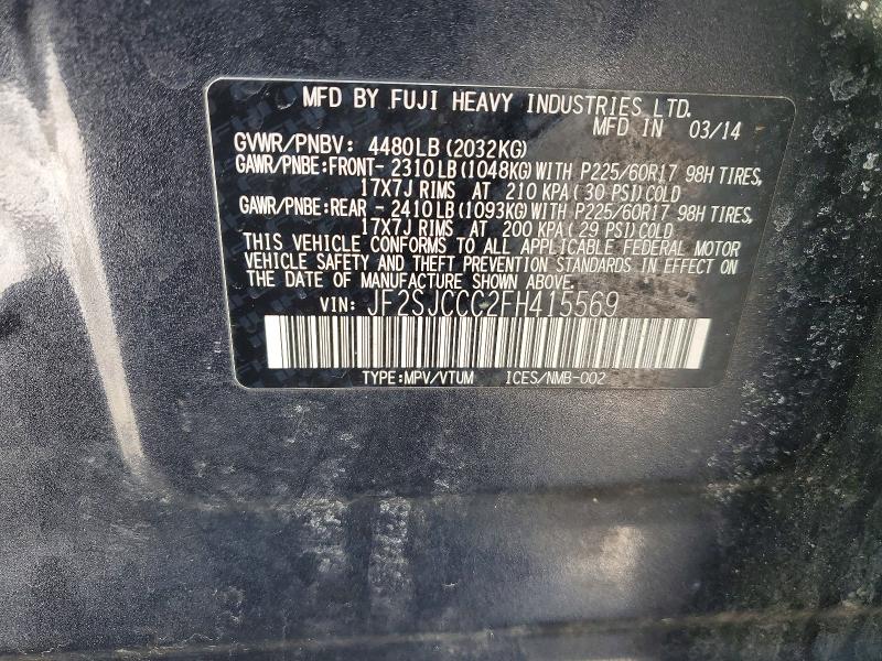 Aukcja sprzedaży 2015 Subaru Forester, vin: JF2SJCCC2FH415569, numer aukcji: 42080786