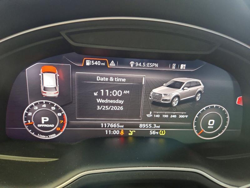 46209036 :رقم المزاد ، WA1VAAF73KD011710 vin ، 2019 Audi Q7 مزاد بيع