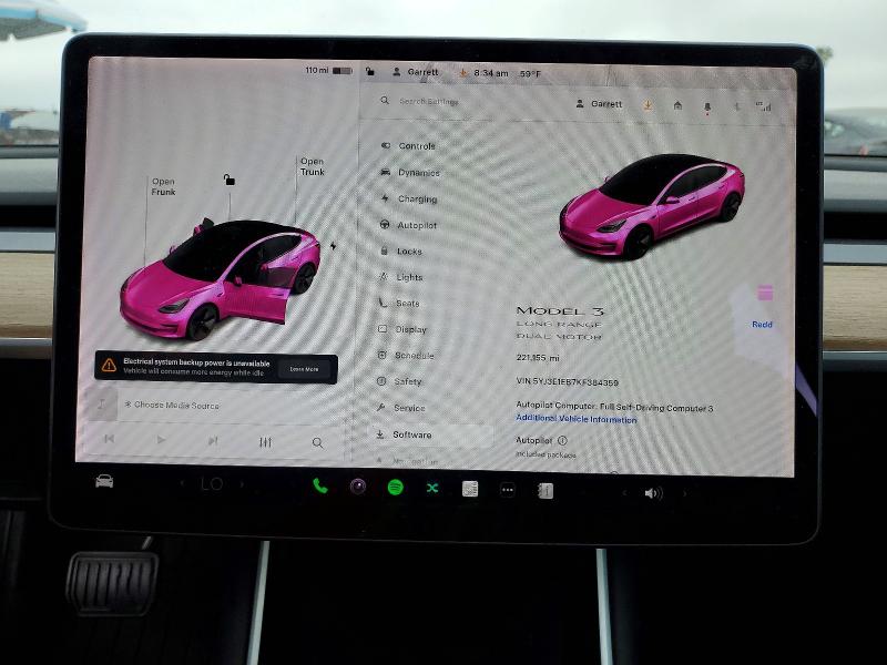 Продажа на аукционе авто 2019 Tesla Model 3, vin: 5YJ3E1EB7KF384359, номер лота: 41639556