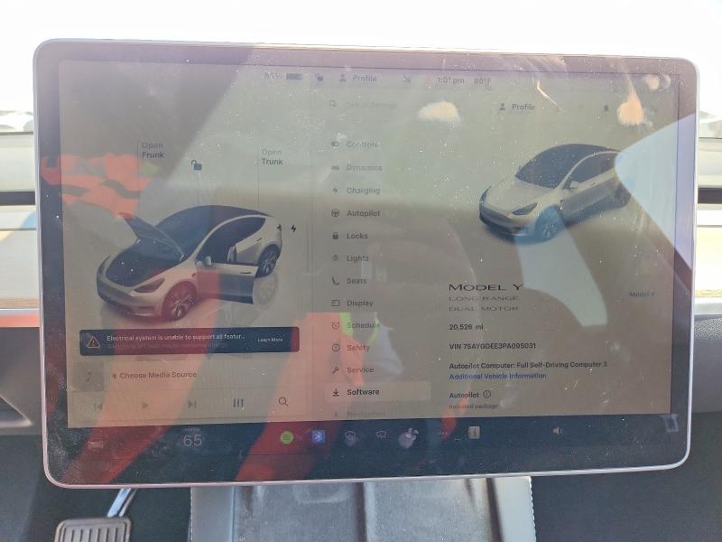 2023 Tesla Model Y მანქანა იყიდება აუქციონზე, vin: 7SAYGDEE3PA095031, აუქციონის ნომერი: 46633316
