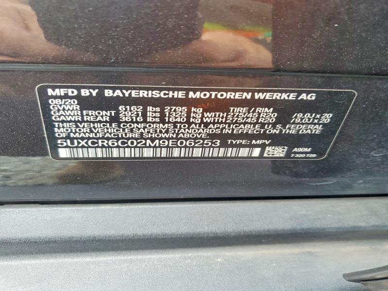 48209336 :رقم المزاد ، 5UXCR6C02M9E06253 vin ، 2021 Bmw X5 مزاد بيع