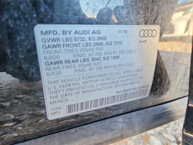 46688256 :رقم المزاد ، WA1B4AFY4L2039628 vin ، 2020 Audi Sq5 مزاد بيع
