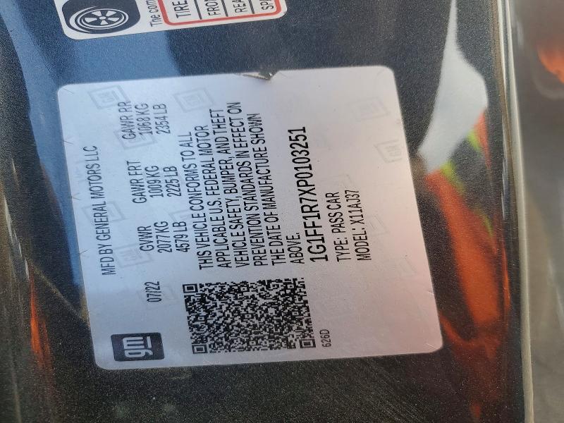 Продаж на аукціоні авто 2023 Chevrolet Camaro, vin: 1G1FF1R7XP0103251, номер лоту: 42012046