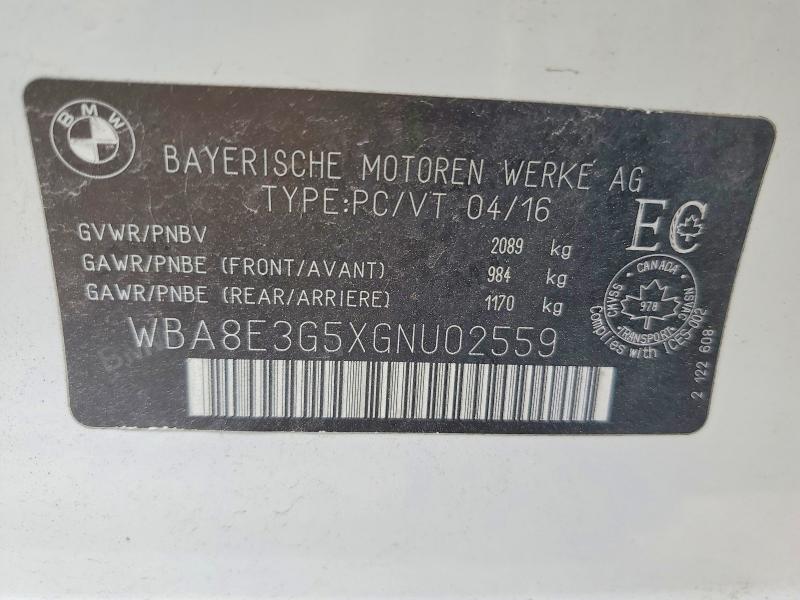 Продажа на аукционе авто 2016 Bmw 328, vin: WBA8E3G5XGNU02559, номер лота: 47253076
